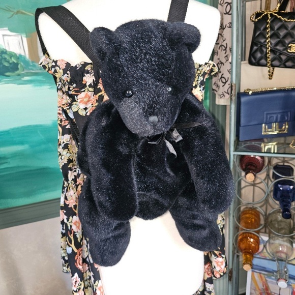 Mango Plush Teddy Bear Backpack Vintage 90s - Picture 1 of 6